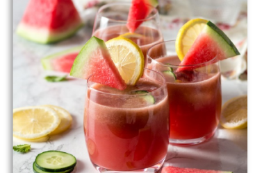 Receta Agua de sandía, limón y pepino