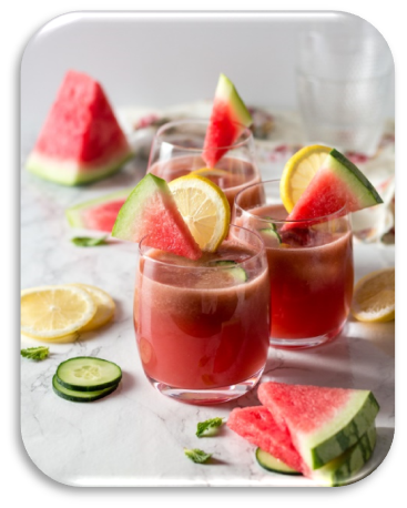 Receta Agua de sandía, limón y pepino